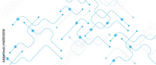 Abstract futuristic technology background. Technology background with crossed lines and dots.