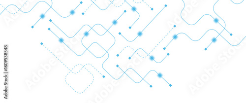 Abstract futuristic technology background. Technology background with crossed lines and dots.