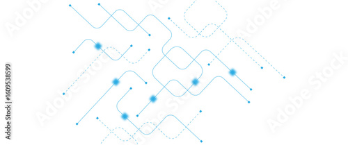 Abstract futuristic technology background. Technology background with crossed lines and dots.