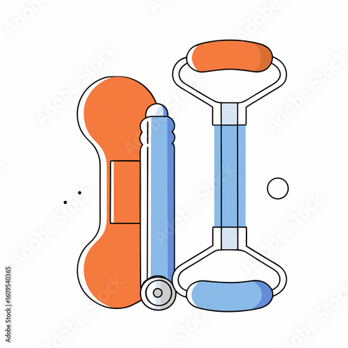 Gua Sha and Jade Roller – Facial Massage Tools Vector 
