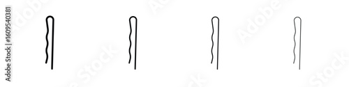 Bobby pin icon illustration sign collection. vector symbol or logo.
