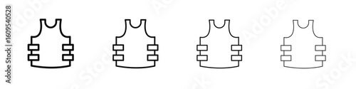 Bulletproof vest icon illustration sign collection. vector symbol or logo.