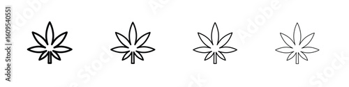 Cannabis leaf icon illustration sign collection. vector symbol or logo.