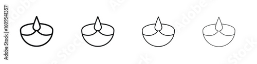 Diya icon illustration sign collection. vector symbol or logo.
