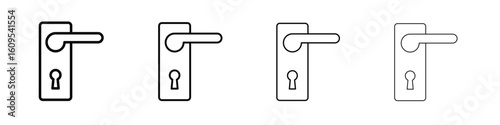 Door handle icon illustration sign collection. vector symbol or logo.