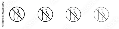 Forbidden pregnant icon illustration sign collection. vector symbol or logo.