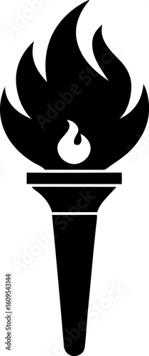 Cooks Torch Glyph Icon. Butane Torch for Cooking Silhouette.