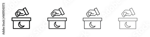 Infaq icon illustration sign collection. vector symbol or logo.