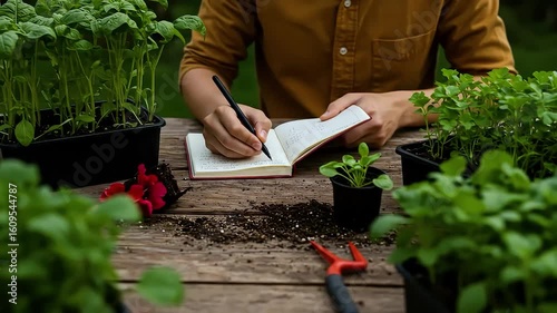 woman planting flowers
