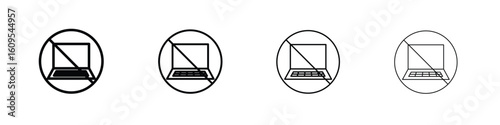 No computer signs illustration sign collection. vector symbol or logo.