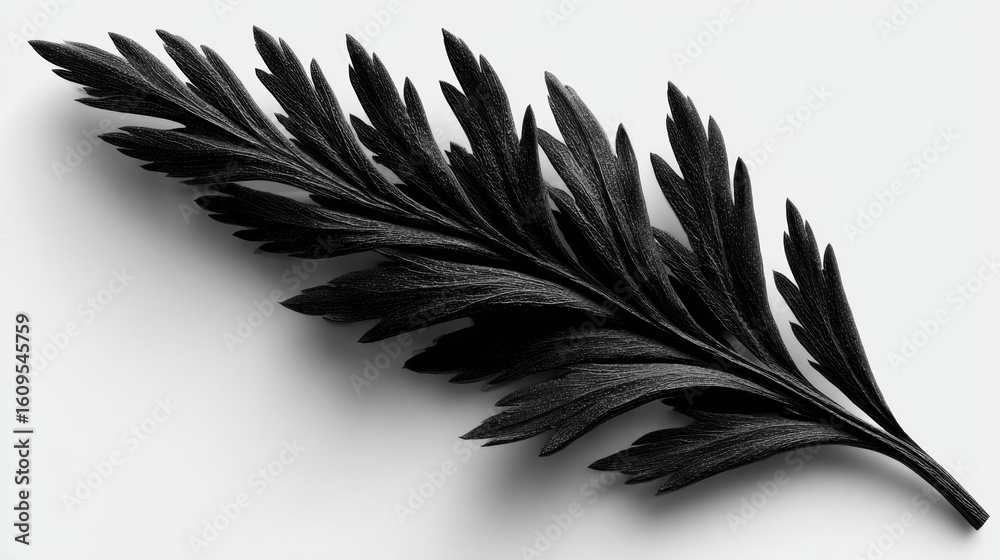 Obraz premium Elegant Black Feather Close-Up for Artistic and Commercial Use