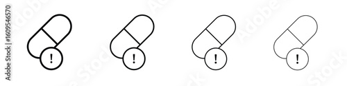 Overdose icon illustration sign collection. vector symbol or logo.