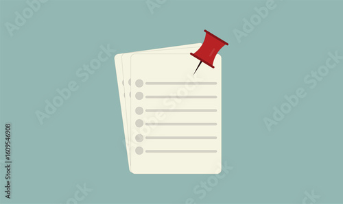 attach notice files vector illustration