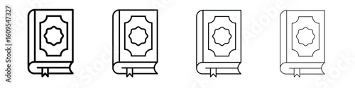 Quran kareem icon illustration sign collection. vector symbol or logo.