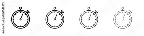 Stop watch icon illustration sign collection. vector symbol or logo.