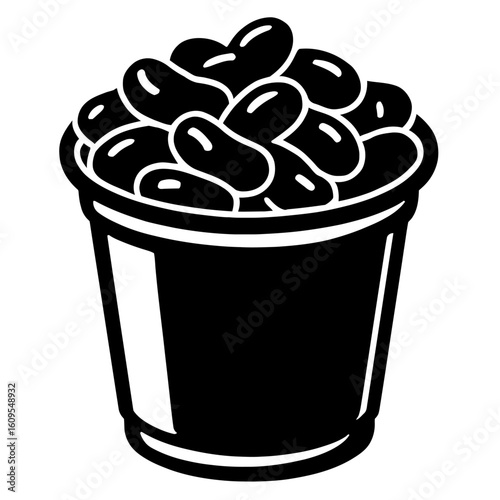 Colorful Jelly Beans in a Bucket - Sweet Candies for All Ages