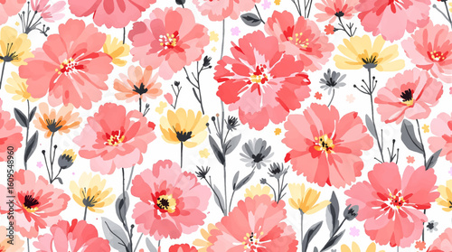 seamless pattern with flowers