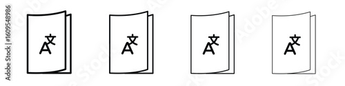 Translation icon illustration sign collection. vector symbol or logo.