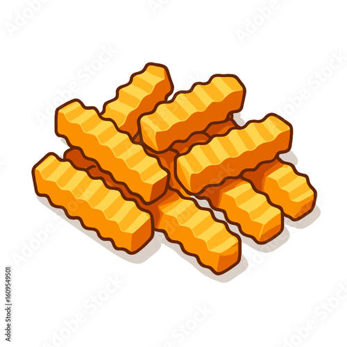 Crispy Crinkle Cut French Fries Golden Delicious