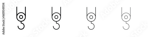 Winch hook icon illustration sign collection. vector symbol or logo.