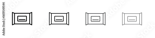 Wipes pack icon illustration sign collection. vector symbol or logo.