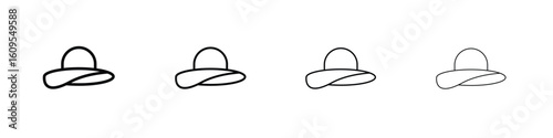 Woman hat icon illustration sign collection. vector symbol or logo.