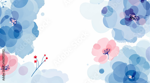 Soft Peach Blush Floral Pattern