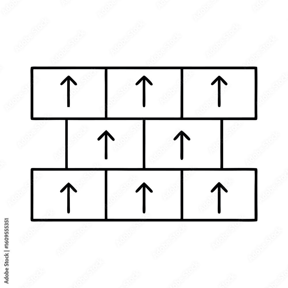 Thermal Mass Wall Design Wall Blocks with Heat Arrows Illustrating Energy Transfer and Insulation