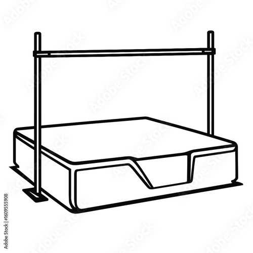 High Jump Bar with Landing Mat - Essential Equipment for Athletics and Track and Field