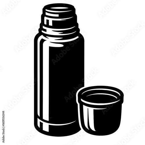 Insulated Thermos Bottle and Cup - Ideal for Hot or Cold Beverages On-the-Go