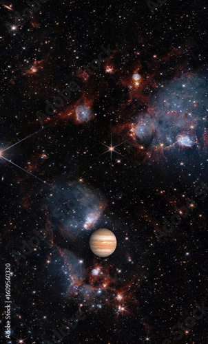 planet Jupiter in space