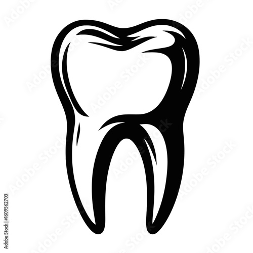 Simple Human Tooth Design for Dental Health Concepts