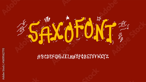 Playful hand drawn display font with jazz curves and retro vibes. Perfect for music posters, kids’ books, and fun branding projects