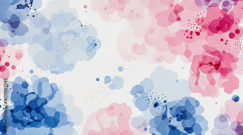Elegance Seamless color peony pattern on floral background, vector illustration