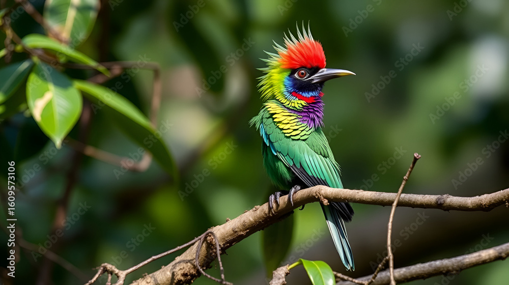 Fototapeta premium The Resplendent quetzal (Pharomachrus mocinno) in Los Quetzales National Park. Costa Rica. Wildlife.