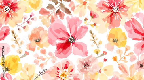 Watercolor vector art of a delicate pink flowers in full bloom, abstract beauty dusty blush background. The rose's velvety petals are gently unfurling, revealing a heart of golden stamens