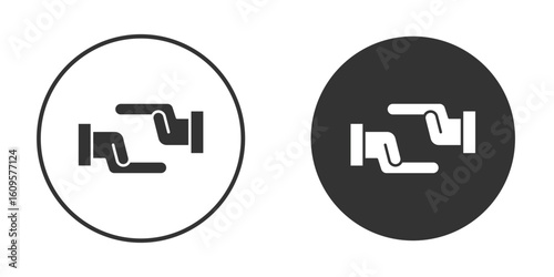 Forgiveness icon in trendy flat design versions in black and white.