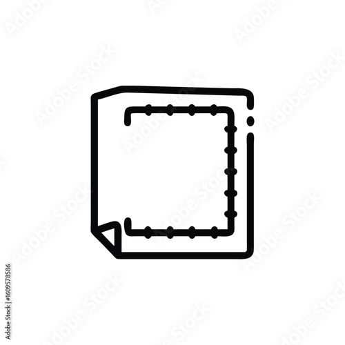 Outline sketch pad icon with rounded corners dots sketchpad notebook