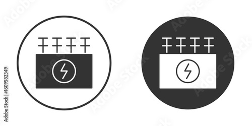 Transformer icon in trendy flat design versions in black and white.