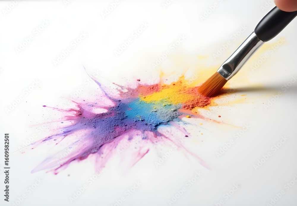 Fototapeta premium Vibrant Color Explosion with Brush Strokes