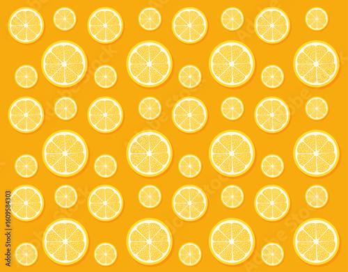 Fresh orange fruit pattern