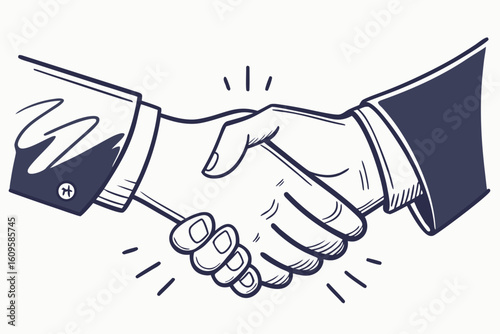 Businessmen Shaking Hands Partnership Agreement.
