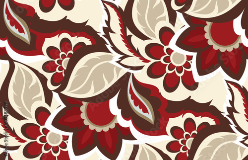 Seamless abstract pattern. Hand draw paisley pattern
