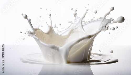 milch splash isoliert auf weissen hintergrund