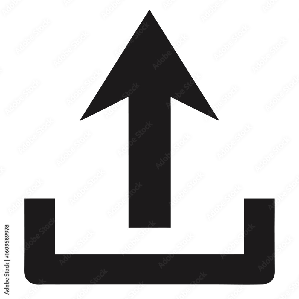 Fototapeta premium black arrow isolated on white