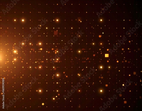 Abstract glowing particles on a dark background
