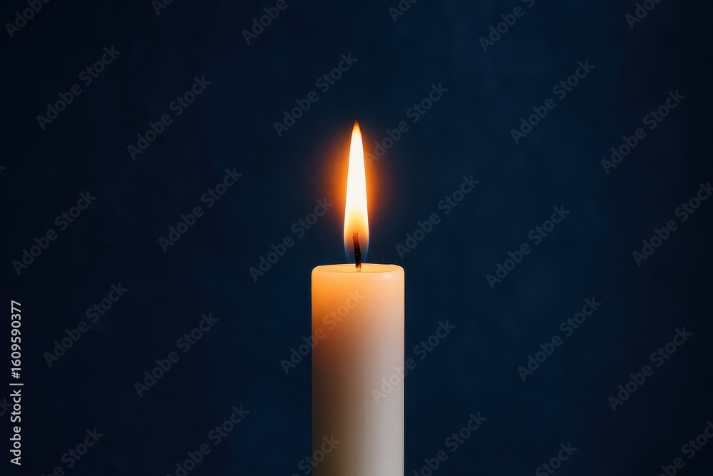 Fototapeta premium Sacred Candlelight Prayer Meditation Spiritual Illumination Dark Background Peaceful Worship