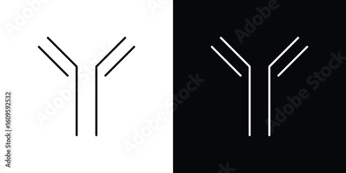 Antibody icon. Editable stroke line icons