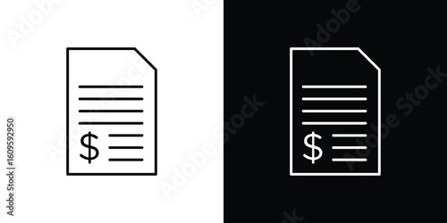 Bank statement icon. Editable stroke line icons