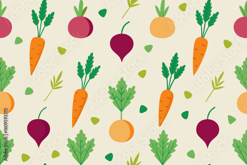 seamless pattern with vegetables